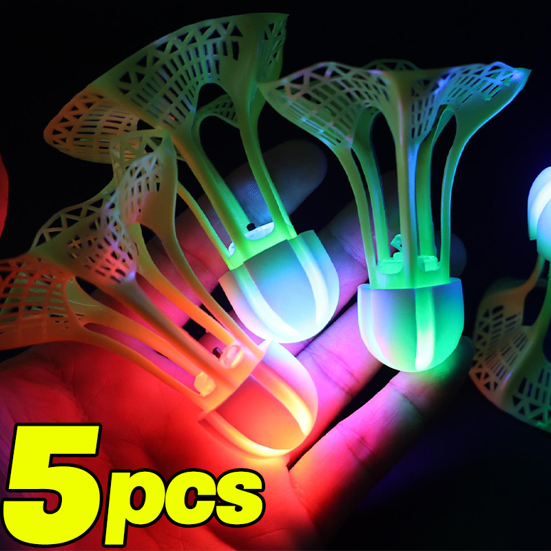 Badminton Nylon Shuttlecock - Windproof Luminous Badminton Shuttlecock for Night