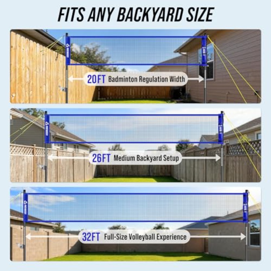 Volleyball Badminton Net Set C - Badminton Area reseña y precio
