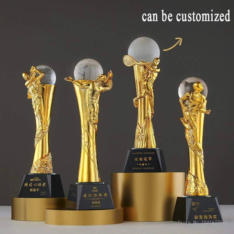Customized Resin Trophy For Vo - Badminton Europe reseña y precio