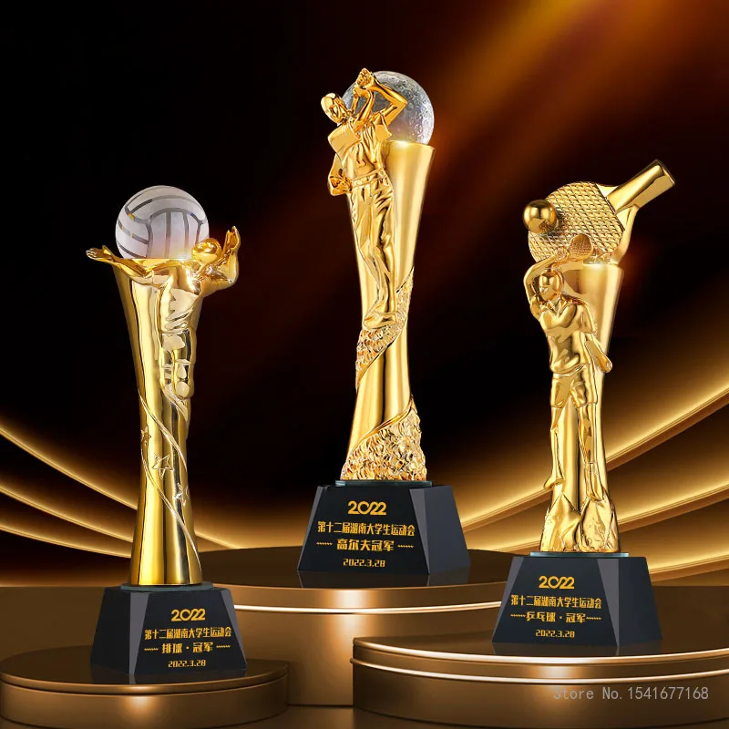 Customized Resin Trophy For Vo - Badminton Europe reseña y precio