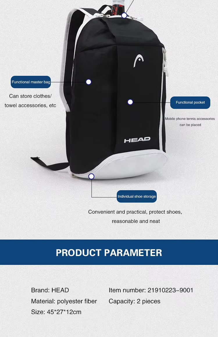 HEAD Tennis Racket Bag Large C - Badminton Equipment reseña y precio