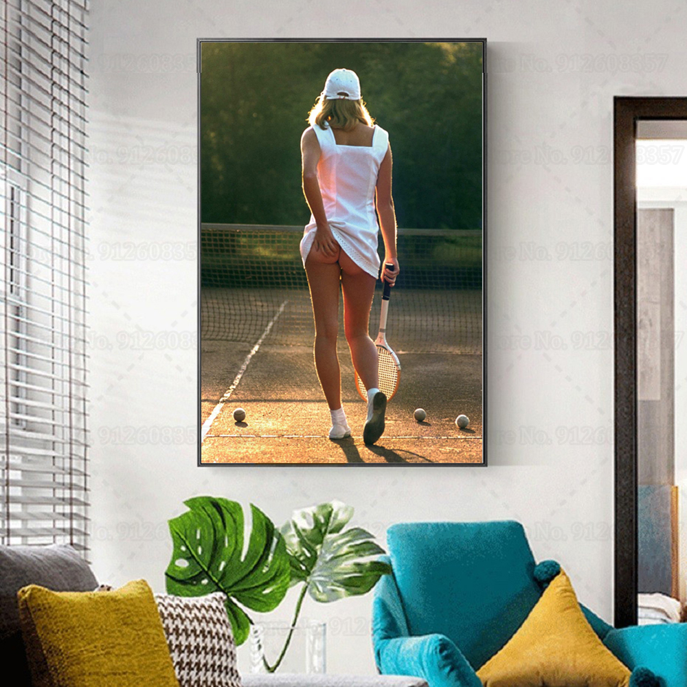 Sexy Tennis Girl Poster Sunset - Badminton Europe reseña y precio