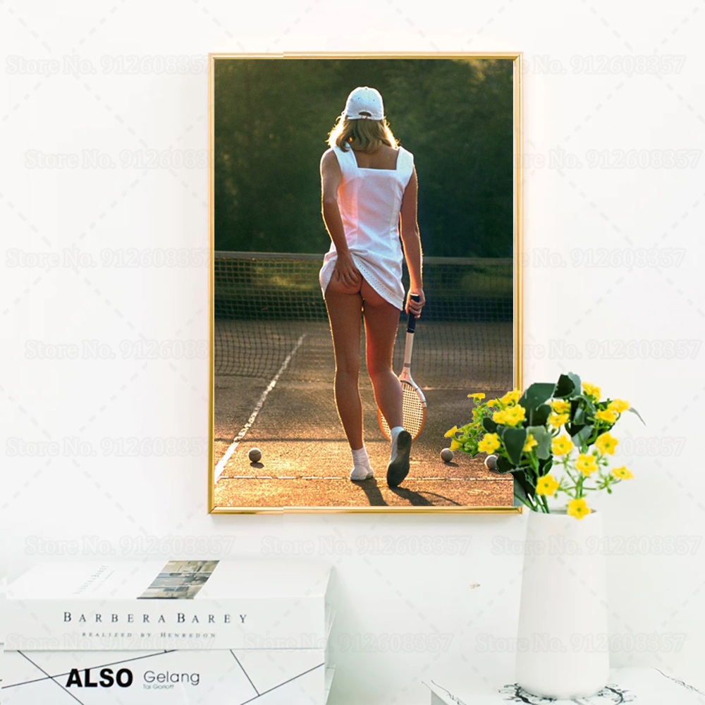Sexy Tennis Girl Poster Sunset - Badminton Europe reseña y precio