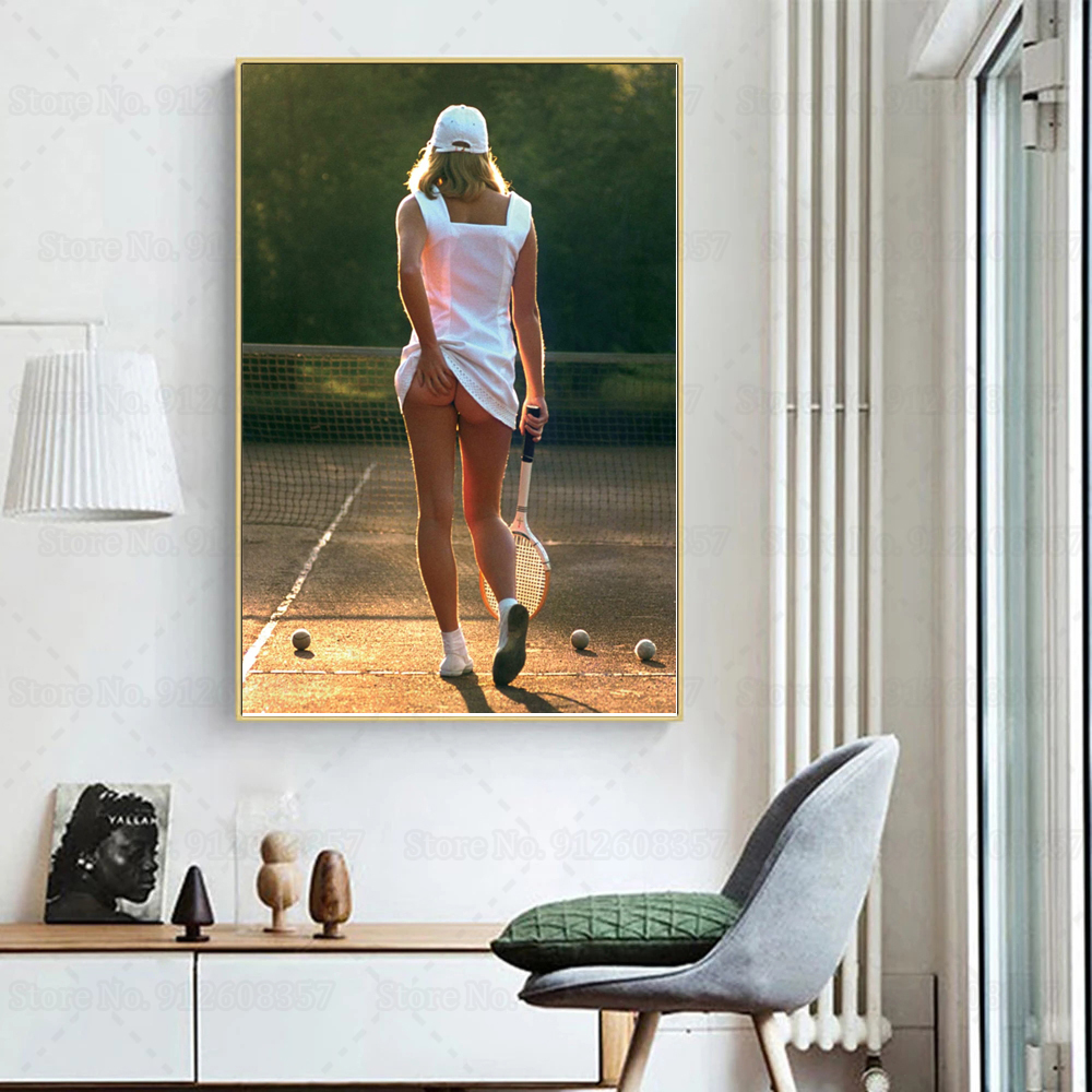 Sexy Tennis Girl Poster Sunset - Badminton Europe reseña y precio