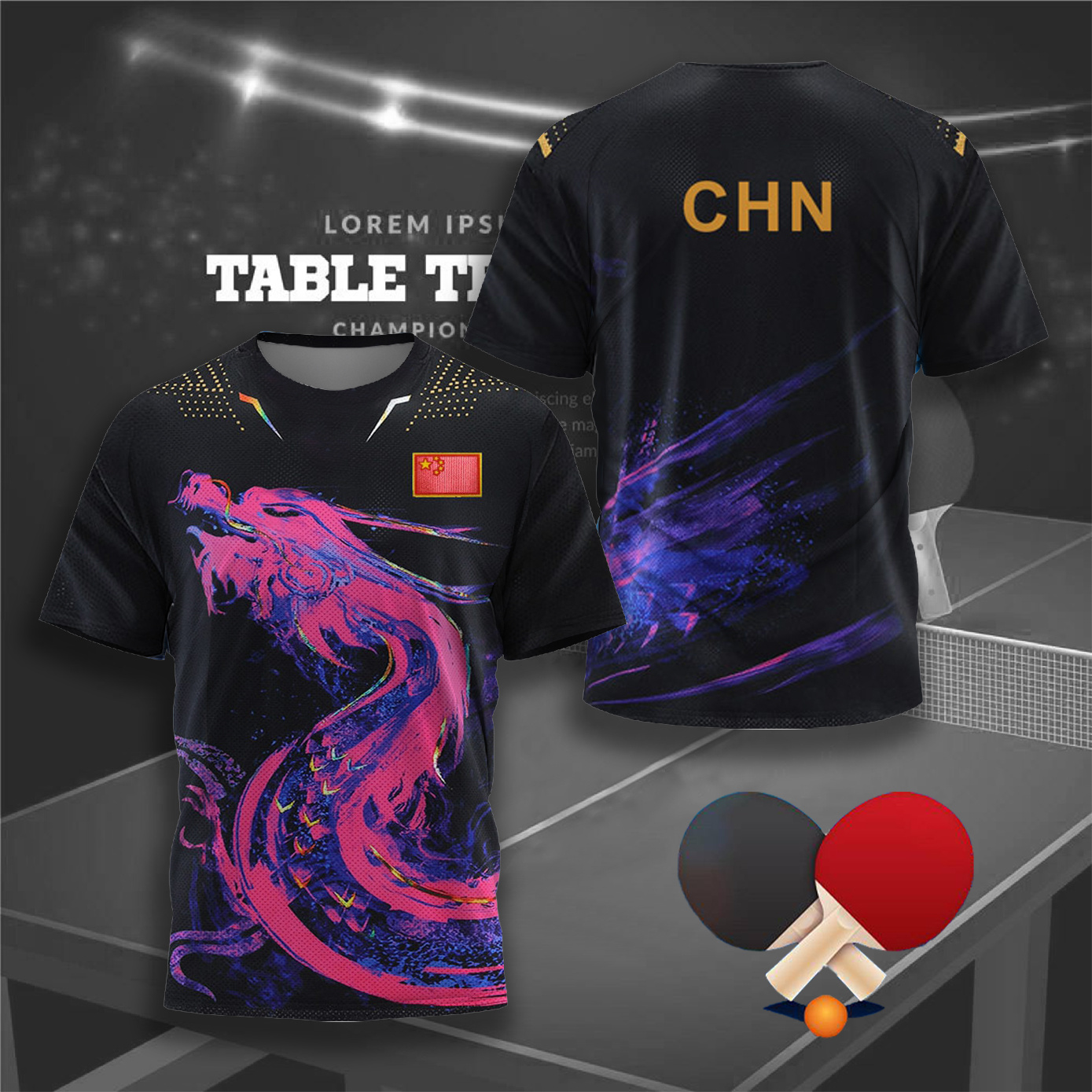 CHINA Dragon Table Tennis Grap - Badminton Hall reseña y precio