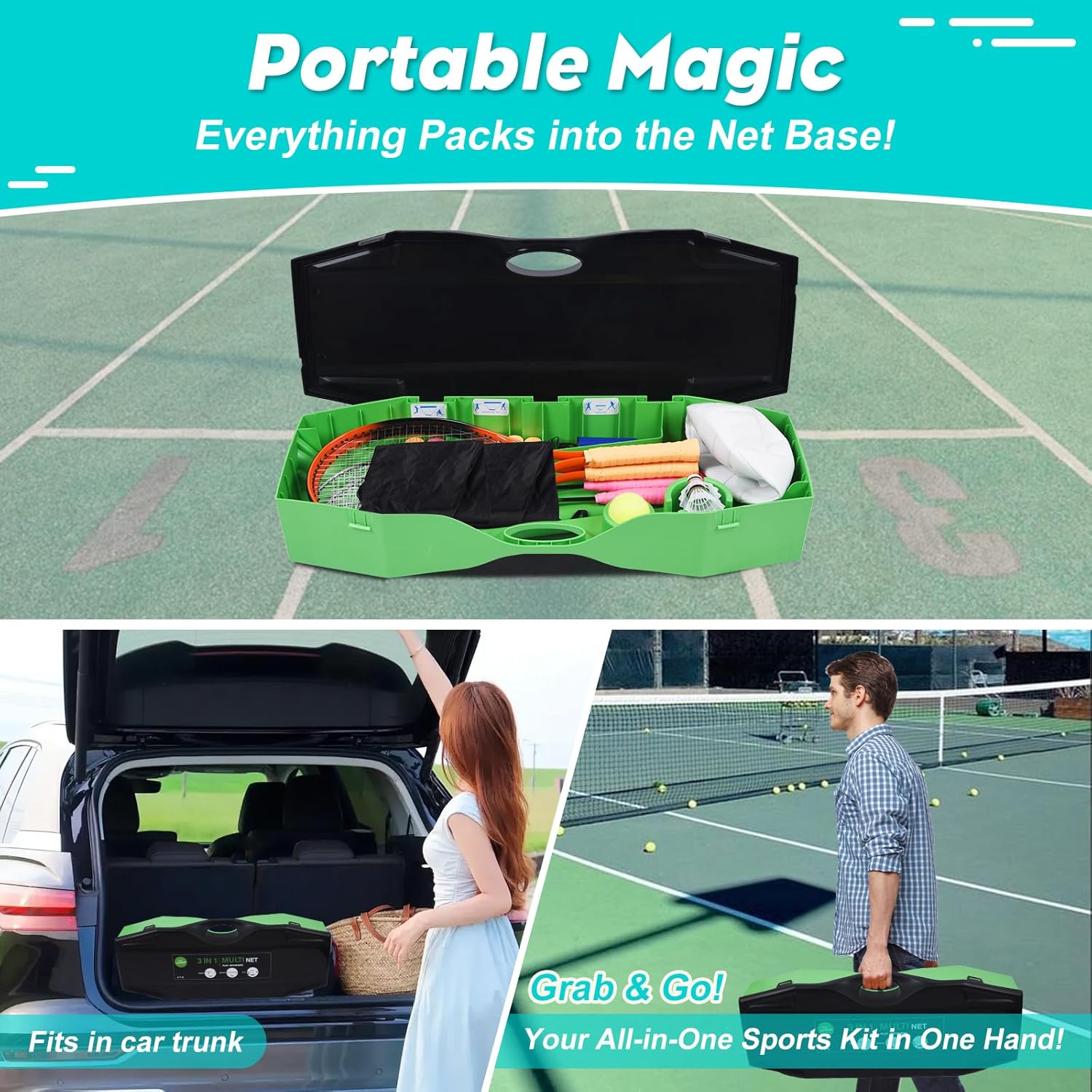 3-in-1 Outdoor Sports Set: Bad - Badminton Area reseña y precio